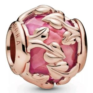 PANDORA CHARM ROSE™ CHARM PINK DECORATIVE LEAVES